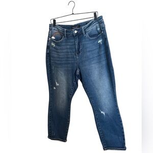 Judy‎ Blue Straight Leg Rainbow Embroidered Jeans Size 16W